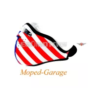 Motoros maszk 2 mm, csillagok és csíkok mintával, moped, mokick