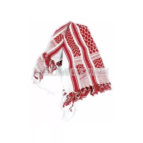 Pamut sál 50cm x 60cm, fehér/piros, 40 g, moped, mokick