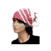 Pamut sál 50cm x 60cm, fehér/piros, 40 g, moped, mokick