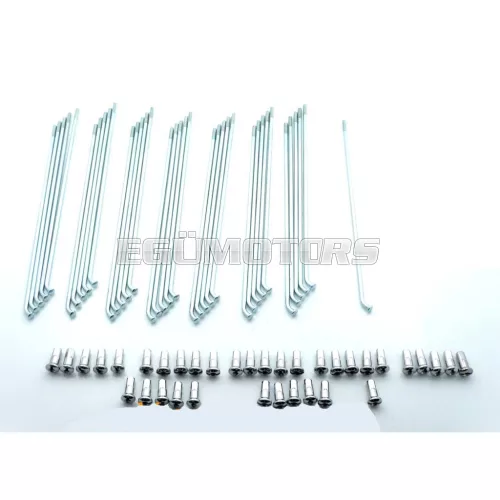 Küllő krómozott 160 x 2.85mm, küllőanyával, 36 darab, Zündapp, KS 50, Type 517, Sport Combinette