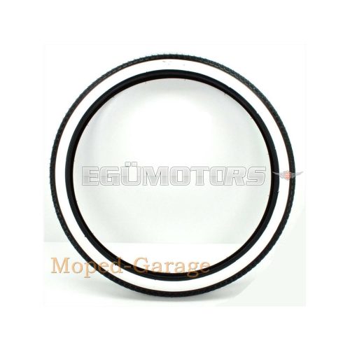 Whitewall tire 2 x 19 - 4PR for Zündapp Bergsteiger, Combinette, Miele DKW, Rixe, Kreidler, Puch, Hercules