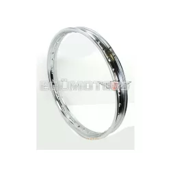 Felni krómozott 1.20 x 17, 36 furat, 6.5mm, moped, mokick