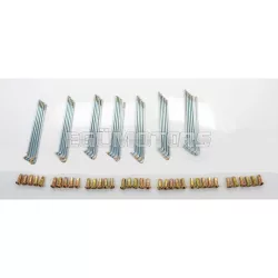   Küllő krómozott 100mm, küllőanyával, 36 darab, Puch DS, Mexico, Alabama