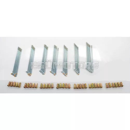 Küllő krómozott 100mm, küllőanyával, 36 darab, Puch DS, Mexico, Alabama