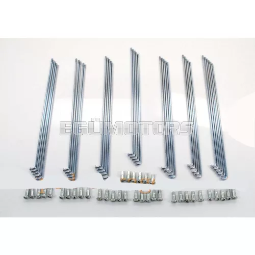 Küllő krómozott 215mm, küllőanyával, 36 darab, Crescent 1134, 1137, 1138, 1140, 1142, 1148, 1149, 1150, 1151