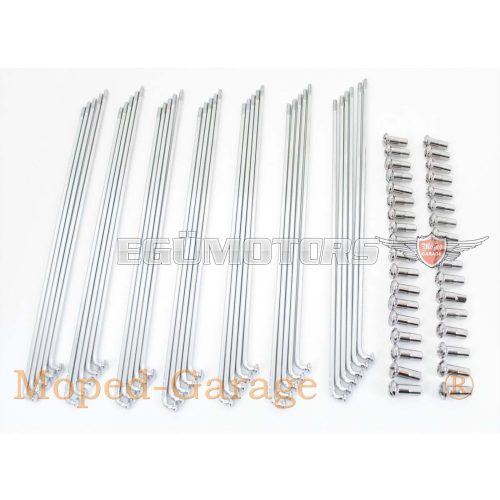 Spoke set 36 pieces 211mm 3mm nipple 5mm for DKW Hummel, Victoria, Rixe moped, moped, mokick