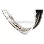 Felni rozsdamentes acél 1.5 x 17, 36 furat, 6.5mm, Kreidler Florett K 54/32 DB, Eiertank, RS, LF, LH, RM, TM, GT RMC, Zündapp KS 50, GTS C 50 Sport, Sport Combinette, Hercules MK