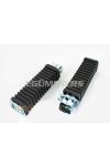 Footrest set black metal rubber for Honda MT, MB, MTX, MBX