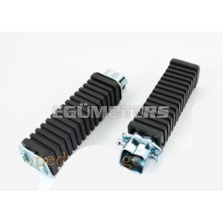 Footrest set black metal rubber for Honda MT, MB, MTX, MBX