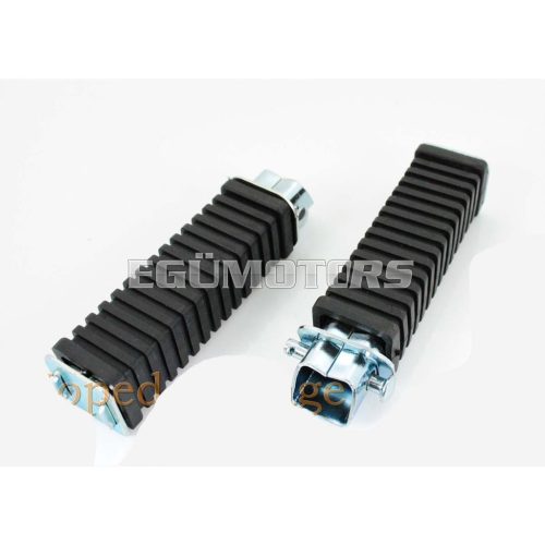 Footrest set black metal rubber for Honda MT, MB, MTX, MBX
