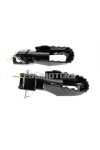 Footrest set black with retaining bolt spring locking pin for Yamaha, DT 50, 80, MX