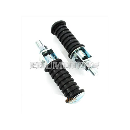 Footrests black M12 x 25mm 100mm 28mm for Zündapp, Kreidler, Hercules, Puch