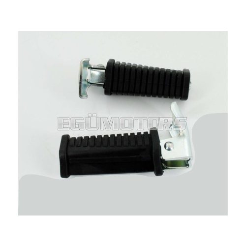 Footrests foldable 12mm black for Zündapp, KS 50, 80, GTS Kreidler, C CS CX Hercules, Hai ZD 40, Florett, Puch, MK, Simson, K KTM, DKW, Miele, Göricke