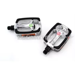   Pedál alumínium, fekete-ezüst, Zündapp, Kreidler, Hercules, Puch, KTM, DKW, Rixe