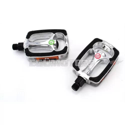 Pedál alumínium, fekete-ezüst, Zündapp, Kreidler, Hercules, Puch, KTM, DKW, Rixe