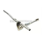 Lábtartócső rozsdamentes acél, 485mm, 18mm, oldaltámaszhoz, Zündapp, GTS 50, KS C 50 Sport, Super, CS