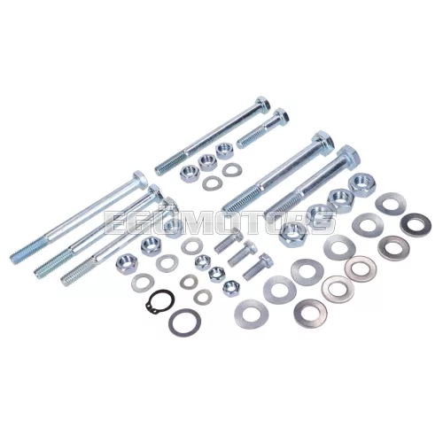 Csavarkészlet 44 darab, oldaltámaszhoz, lábtartókhoz, motorhoz, Kreidler Florett RS, RMC, LF, LH