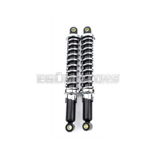 Shock absorber set 340mm Black Adjustable 10mm 8mm for Puch Maxi S, Zündapp, Kreidler, Hercules, Moped, Mokick, Moped