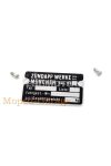 Type plate aluminum black with notched nails for Zündapp, Bergsteiger, C, GTS, KS, Combinette
