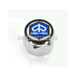 Chrome nut with logo for Piaggio Vespa, Ciao moped, moped