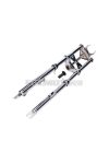Front fork Sport chrome sprung 650mm with mudguard holder for Peugeot 103 SP SPX