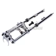 Sport első villa, krómozott, rugóval, 650mm, sárvédő tartóval, Peugeot 103 SP SPX