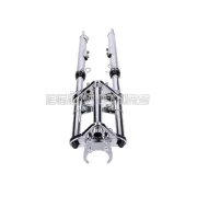 Sport első villa, krómozott, rugóval, 650mm, sárvédő tartóval, Peugeot 103 SP SPX