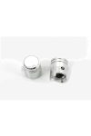 Valve caps aluminum silver piston shape for moped, moped, mokick