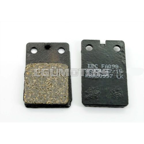 Brake pads EBC 2 pieces for Zündapp K 80, KS 80 Touring, Kreidler, Hercules, Puch