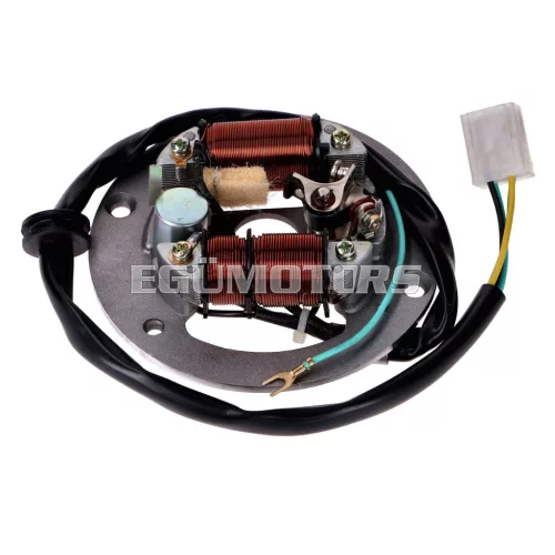 OEM Standard generátor / gyújtás gyújtóarmatúrával, 4-utas csatlakozóval, Yamaha RD, DT, DX, TY 50, FS 1