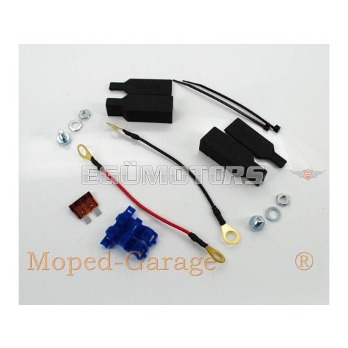 Battery terminal distributor 10 cm black for moped, moped, mokick