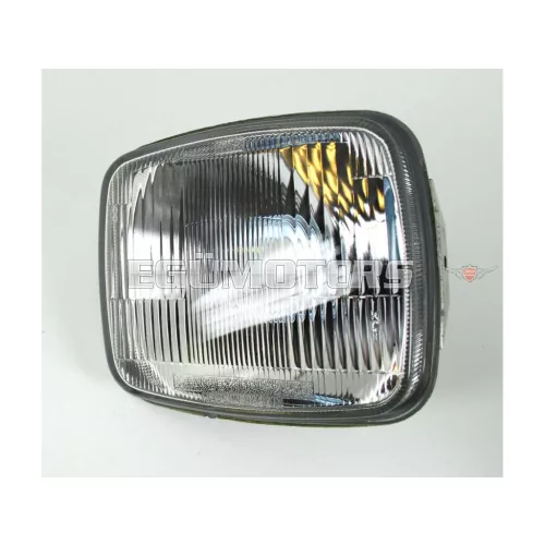 Fényszóró betét 140mm,129x112mm, üveglencsés, Puch Lido, Yamaha robogó