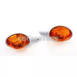   Kormányvég index Soffitten, 2 darab, bézs/fehér, Schwalbe KR 51, Sperber, Habicht, Star