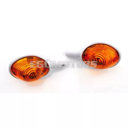 Kormányvég index Soffitten, 2 darab, bézs/fehér, Schwalbe KR 51, Sperber, Habicht, Star