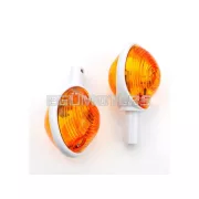 Kormányvég index Soffitten, 2 darab, bézs/fehér, Schwalbe KR 51, Sperber, Habicht, Star