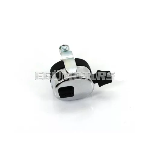 Kapcsolóház műanyag, matt fekete, krómozott rögzítőbilinccsel, Zündapp, Kreidler, Hercules, Puch, DKW, KTM, Rixe, Sachs, Simson