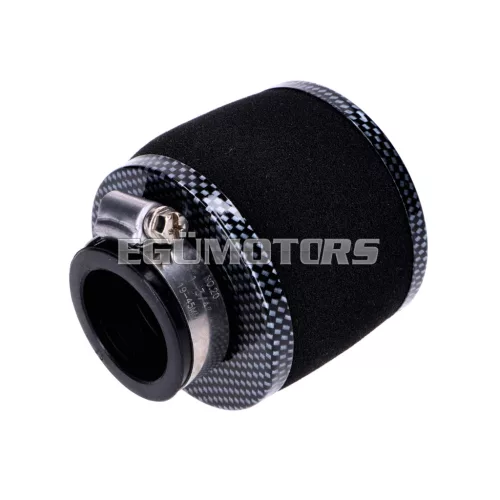 Légszűrő Powerfilter hab 35mm, 75x80mm, karbon mintás, egyenes, univerzális
