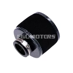   Légszűrő Powerfilter hab 28mm, 75x80mm, karbon mintás, egyenes, univerzális