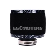 Légszűrő Powerfilter hab 28mm, 75x80mm, karbon mintás, egyenes, univerzális