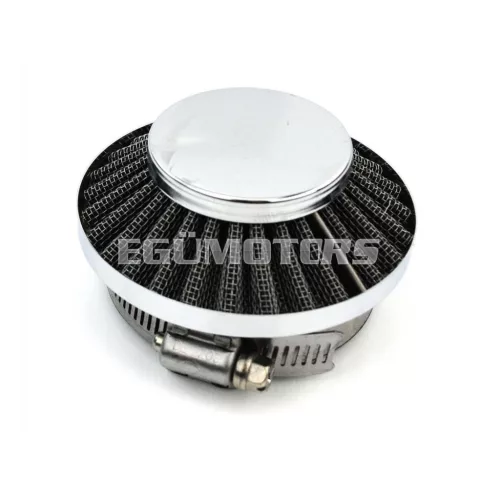 Légszűrő 60mm, 87mm, 46mm, krómozott, Hercules, Zündapp, Kreidler, Puch, KTM, DKW, Piaggio, Garelli