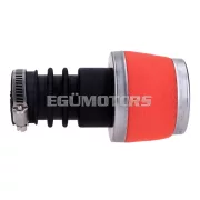 Légszűrő Powerfilter piros, 18-28mm, 60x115mm, 15mm Bing, Puch Maxi, Zündapp, Hercules, Kreidler, Sachs