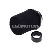Légszűrő Powerfilter szivacs, fekete, 28/35mm, 70x90mm, egyenes, univerzális