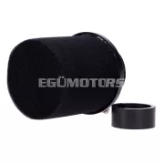 Légszűrő Powerfilter szivacs, fekete, 28/35mm, 70x90mm, egyenes, univerzális
