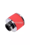 Légszűrő Powerfilter szivacs 28mm, 75mm, piros, krómozott, Puch, Zündapp, Hercules