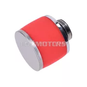 Légszűrő Powerfilter szivacs 28mm, 75mm, piros, krómozott, Puch, Zündapp, Hercules