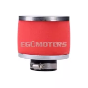 Légszűrő Powerfilter szivacs 28mm, 75mm, piros, krómozott, Puch, Zündapp, Hercules