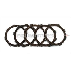   Clutch plates friction lining metal carrier set of 5 pieces for Honda MT 8, MB MBX 80, MTX 80 R, NSR, TRX 90