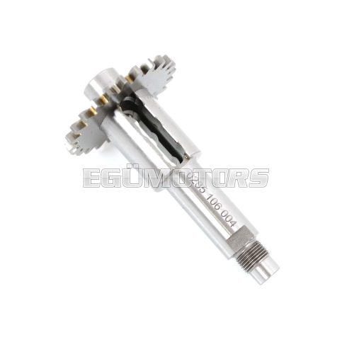 Main shaft steel 24 teeth for Sachs 50 MB, LS, MA, X, Hercules, Miele, DKW, Rixe, KTM, Göricke, Gritzner