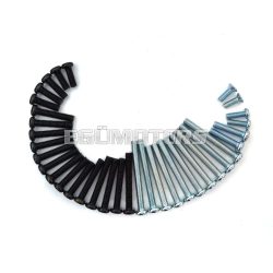   Bolt set steel 26-piece black/silver for Yamaha DT 50 M, MX, RD MX