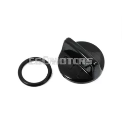   Olajbetöltő csavar tömítéssel19mm, fekete, Honda MT, MTX, MB, MBX